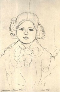 Estudio de niña de frente